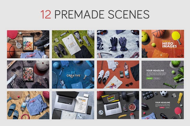 体育运动主题场景设计模板合集 Sport Scene Generator插图(4)