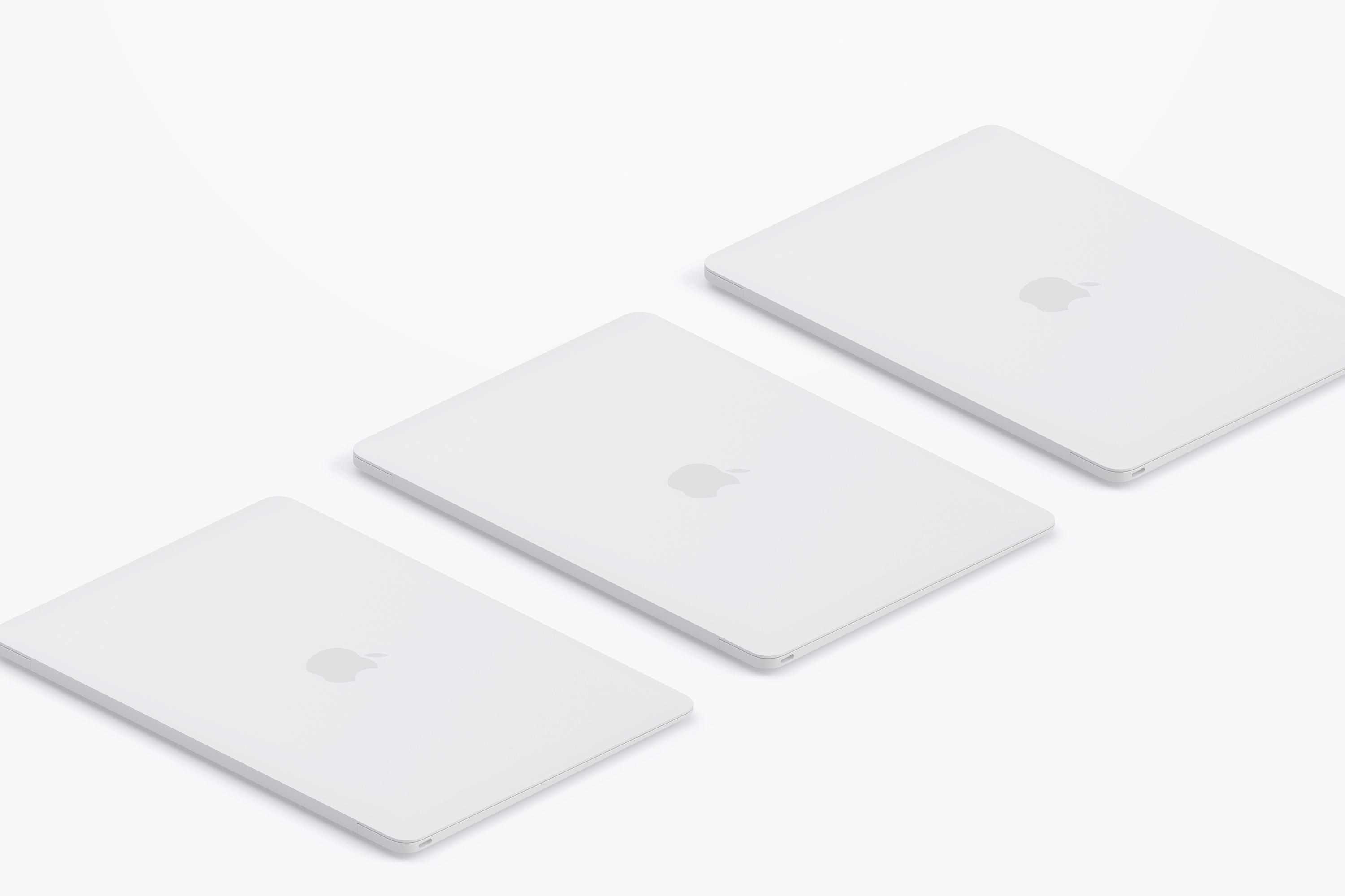 陶瓷材质MacBook笔记本电脑等距右视图样机03 Clay MacBook Mockup, Isometric Right View 03插图(2)