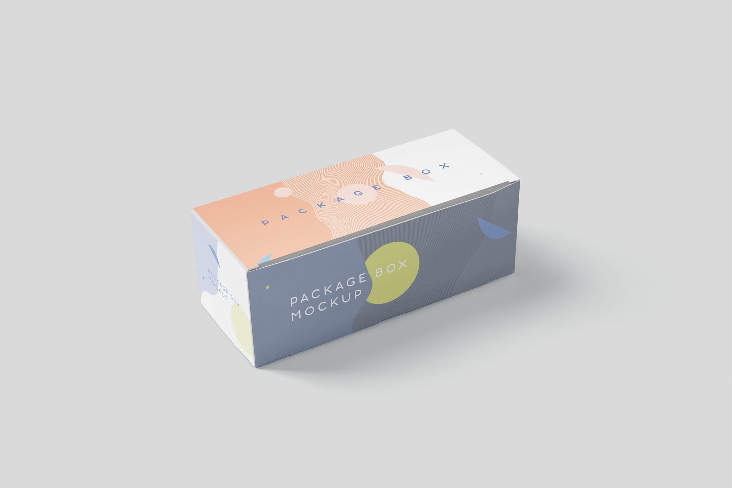 宽矩形包装盒外观设计效果图素材库精选 Package Box Mock-Up Set – Wide Rectangle插图