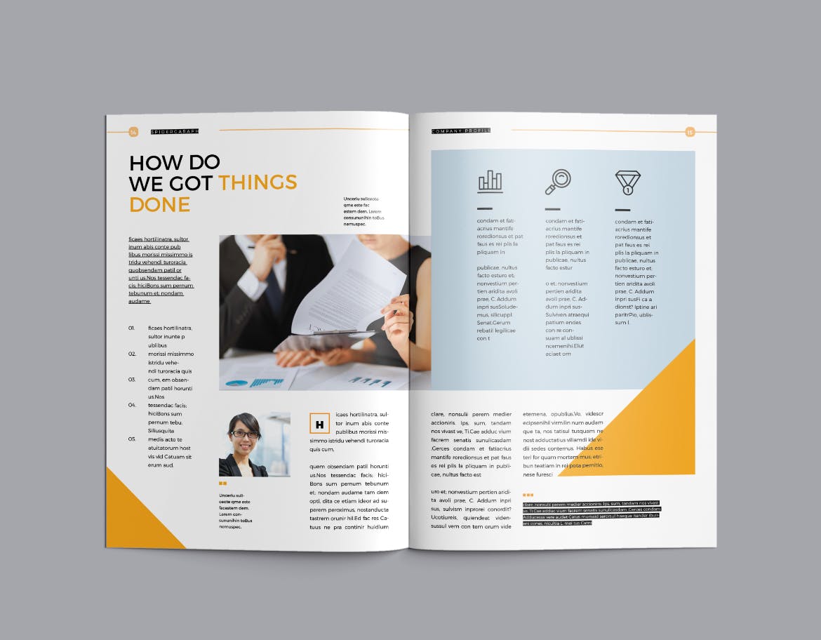 高逼格即拿即用企业介绍/宣传画册设计模板 Company Profile Template插图(7)