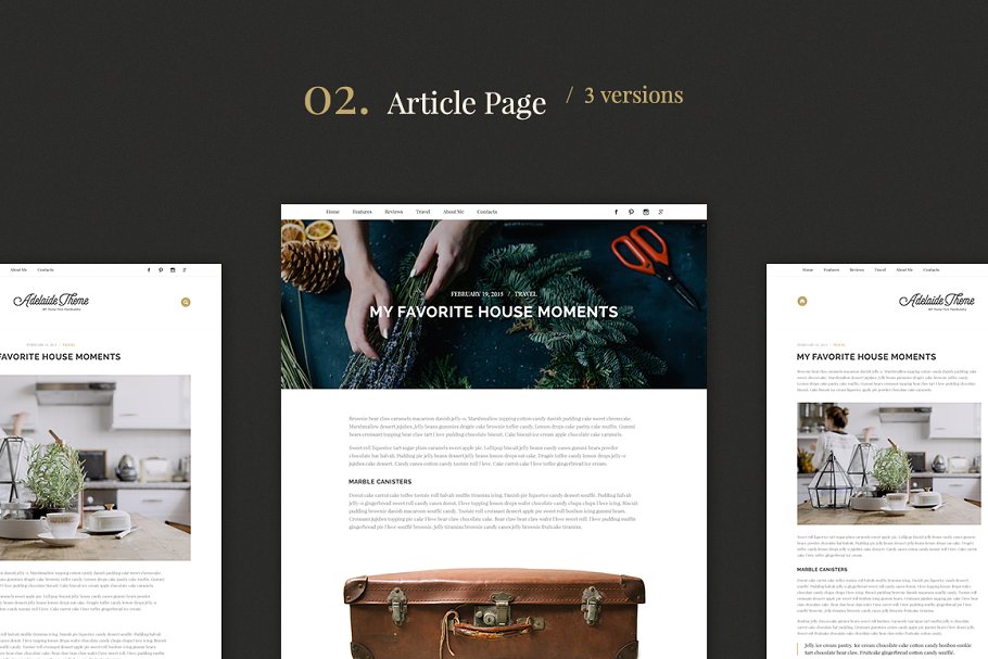 生活、旅行、时尚主题响应式版式PSD博客模板 Adelaida Lifestyle PSD Template插图(3)