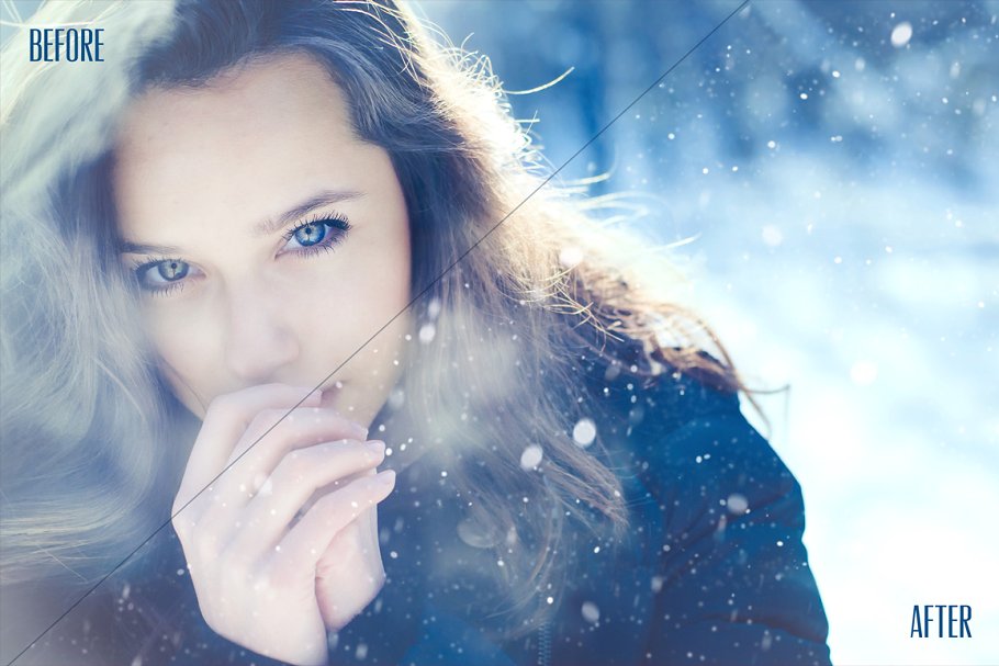 10款飘落雪花效果照片装饰叠层 10 Snowflake Photo Overlays插图(3)