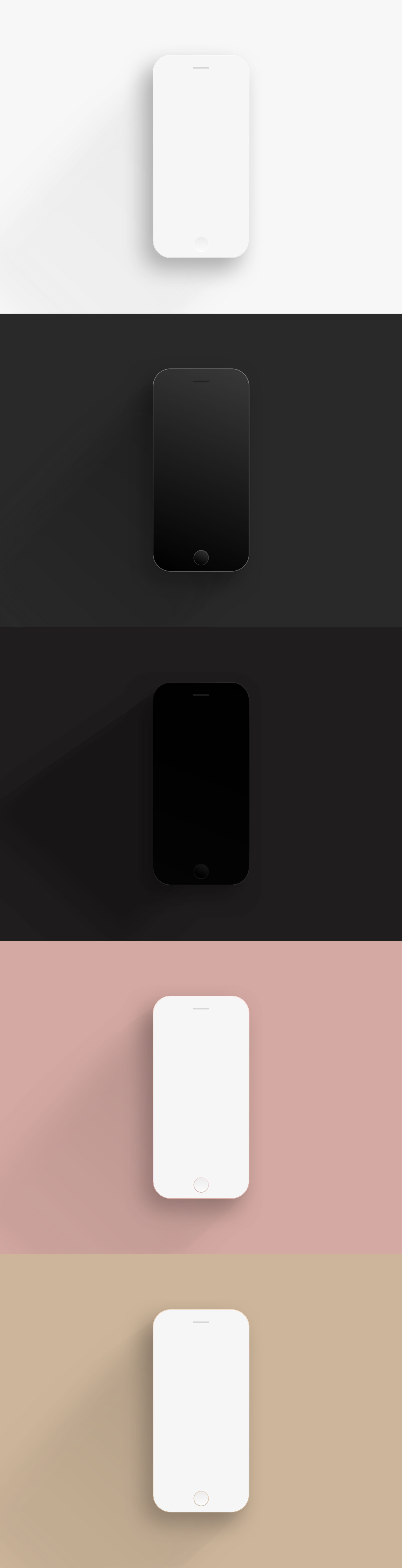 全色系扁平 iPhone 模型