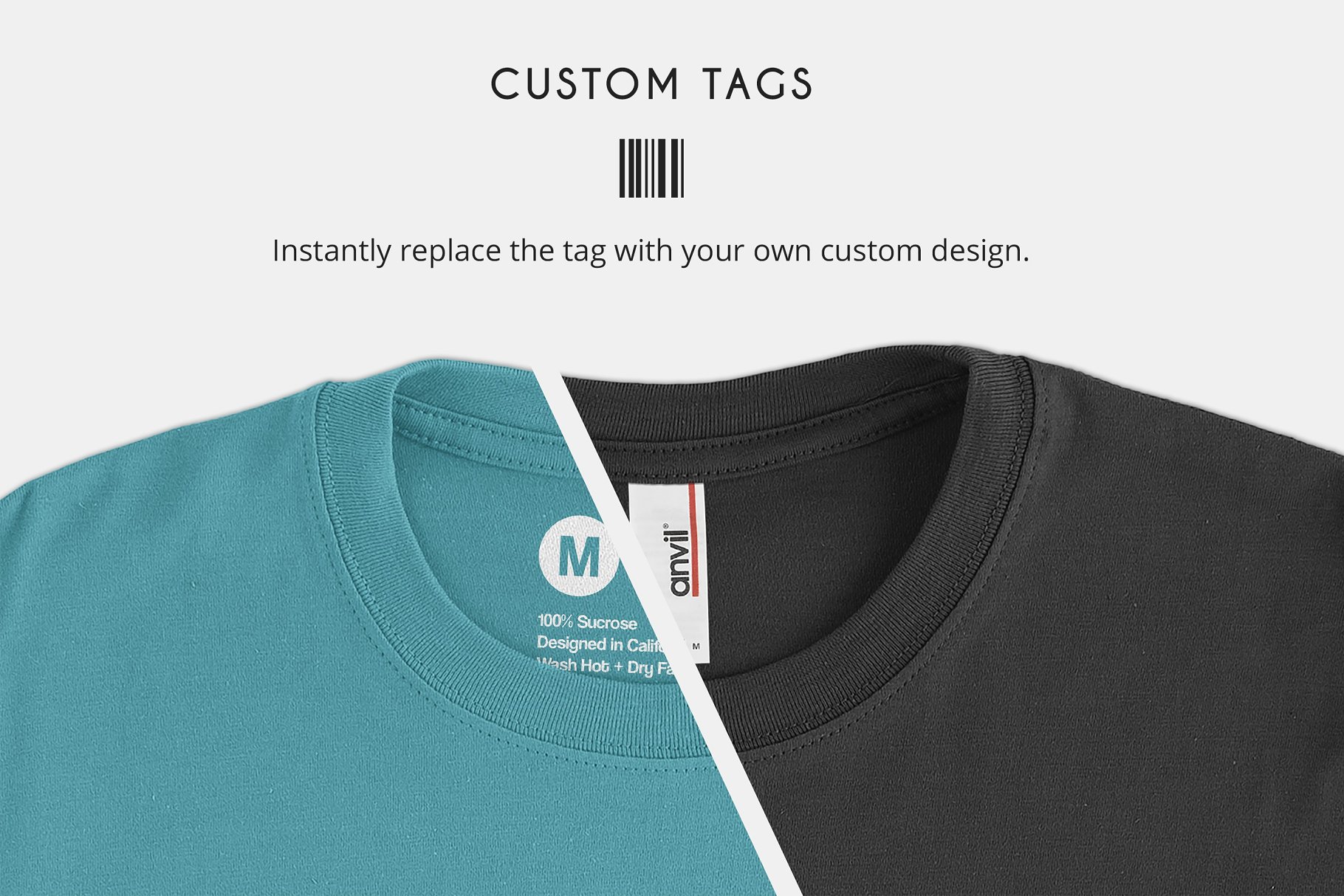 混合面料T恤样机 Anvil 6750 Tri-Blend Tee插图(4)