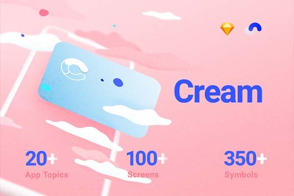 素材库下午茶：漂亮的旅行社交APP UI KIT套装模板[Sketch，包含展示模板]