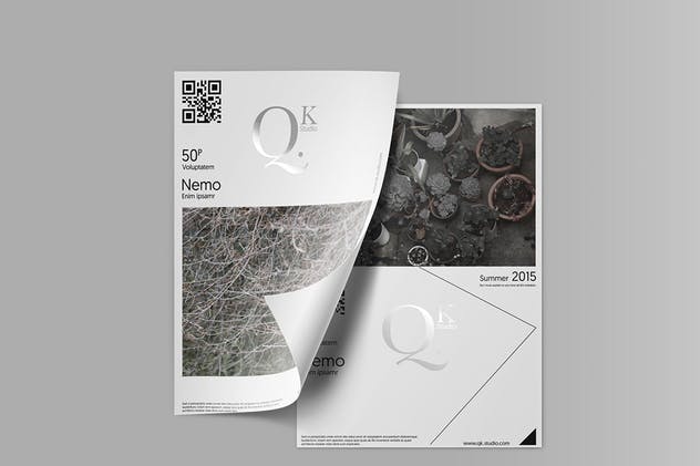 简约A4/A5尺寸海报传单样机V3 A4/A5 Poster-Flyer Mockups V3插图(5)