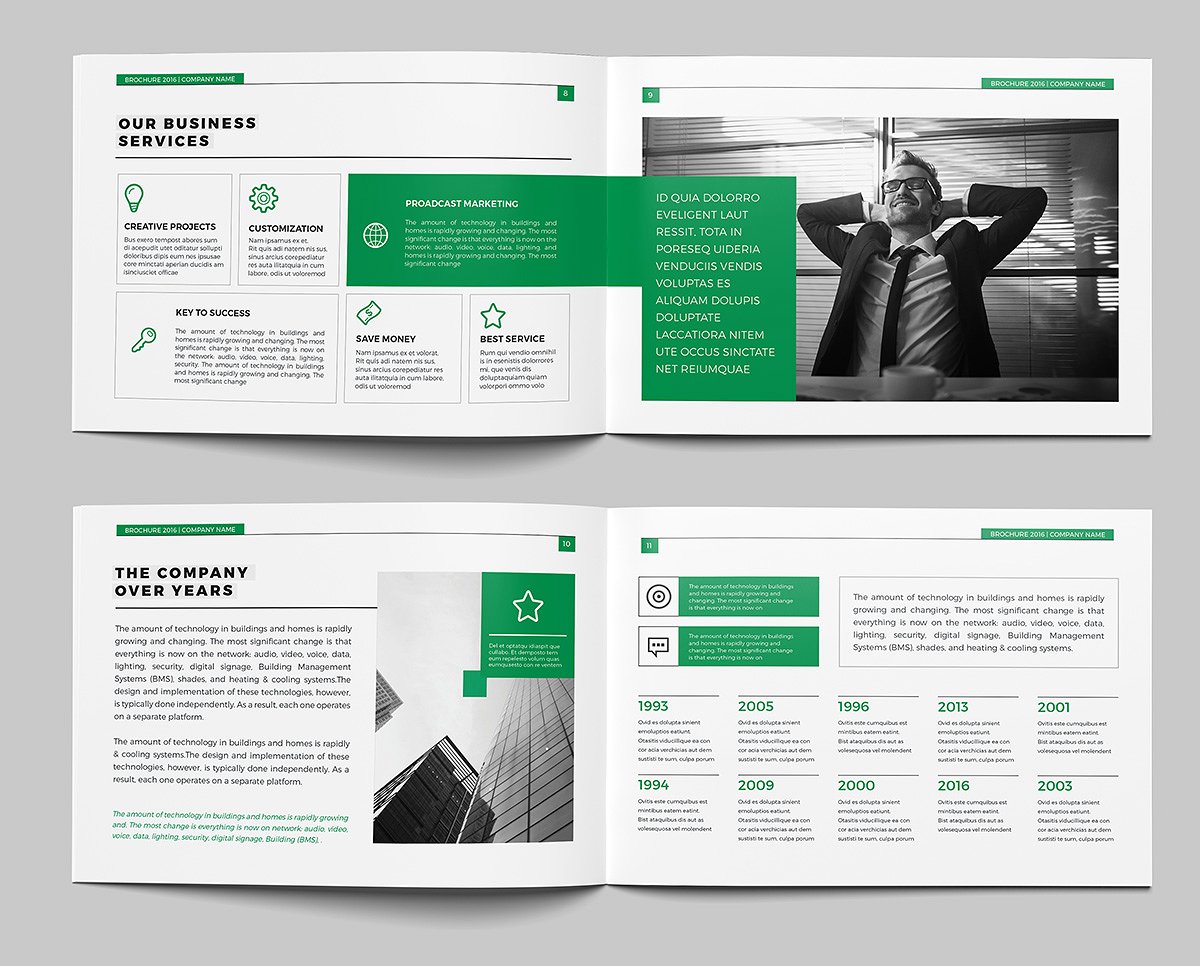 极简主义的公司介绍类小册子设计模板下载[indd]插图(3)