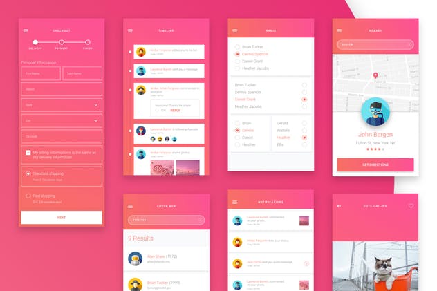 基于谷歌移动应用设计标准的UI套件 Matta – Material Design Mobile UI Kit插图(13)