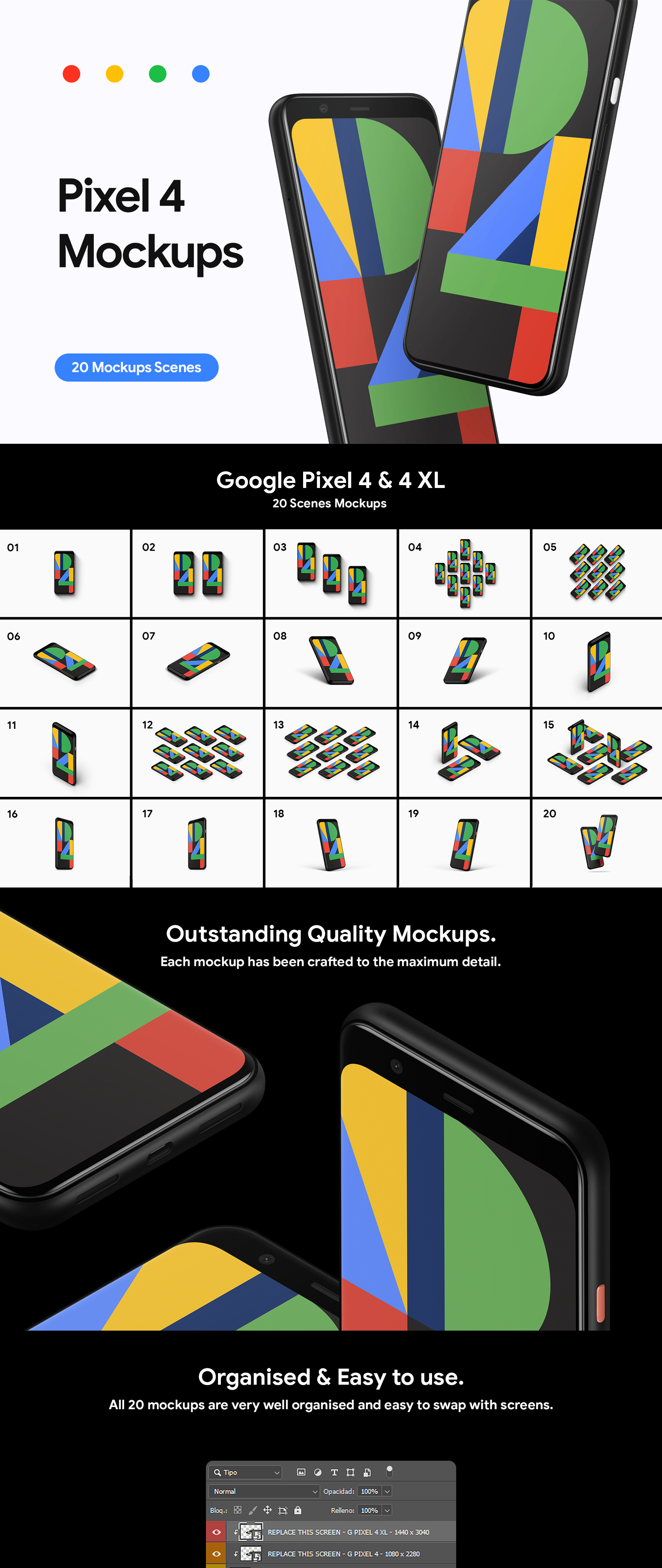 素材库下午茶:Google Pixel 4-20个设备演示素材库精选样机合集插图