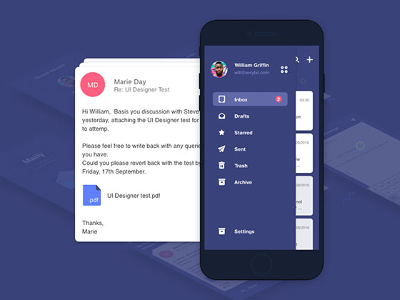Evrybo 邮箱应用界面小样素材之家精选sketch素材