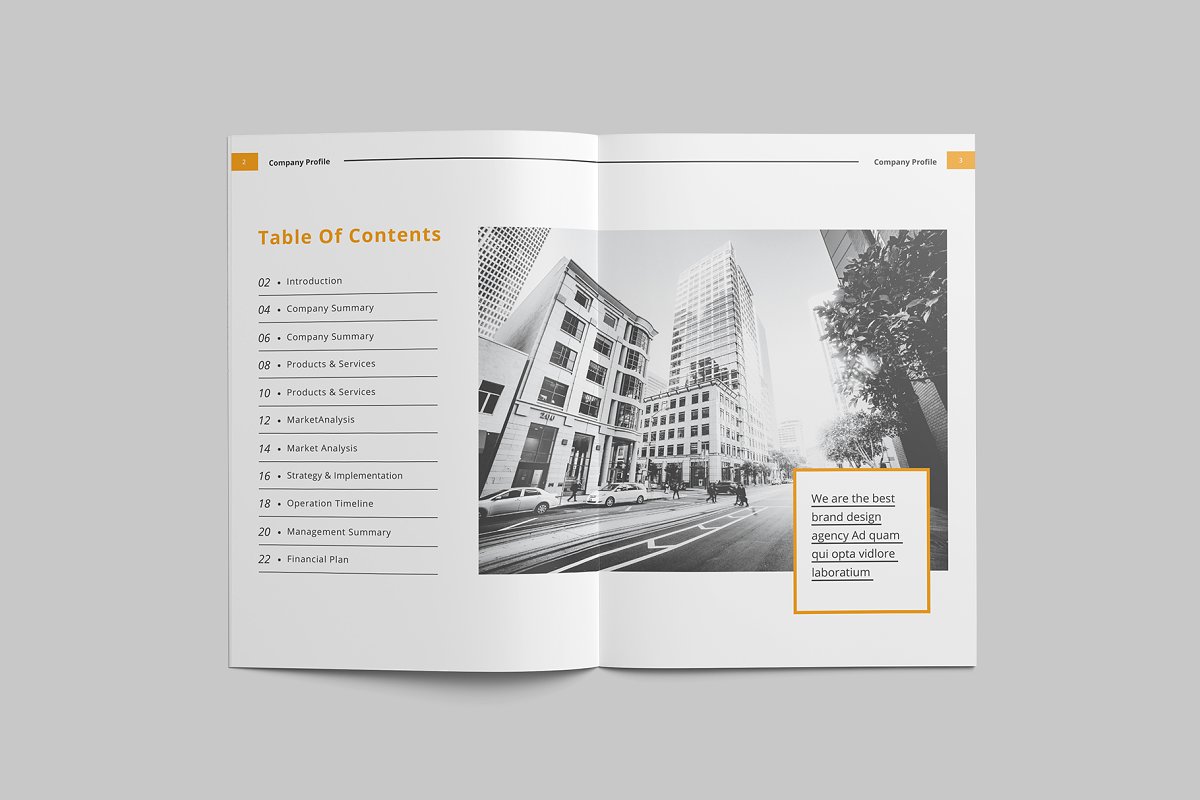 时尚高效企业简介/介绍宣传册模板插图(1)