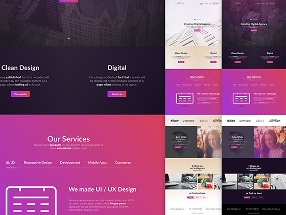 NeoDigital 着陆页模版素材之家精选sketch素材