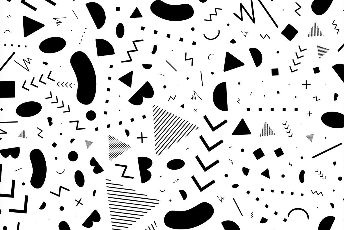 40种基于现代矢量图形重复图案无缝背景素材 II Simple Seamless Pattern II插图(1)