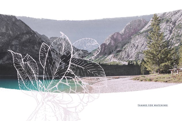 40款水彩图形PS画笔笔刷＆矢量花卉插画素材 Cloudy Watercolor Decorations Set插图(7)