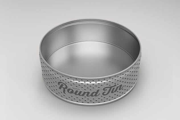 圆形金属锡罐包装样机Vol.3 Round Tin Can Packaging Mockups Vol.3插图(2)