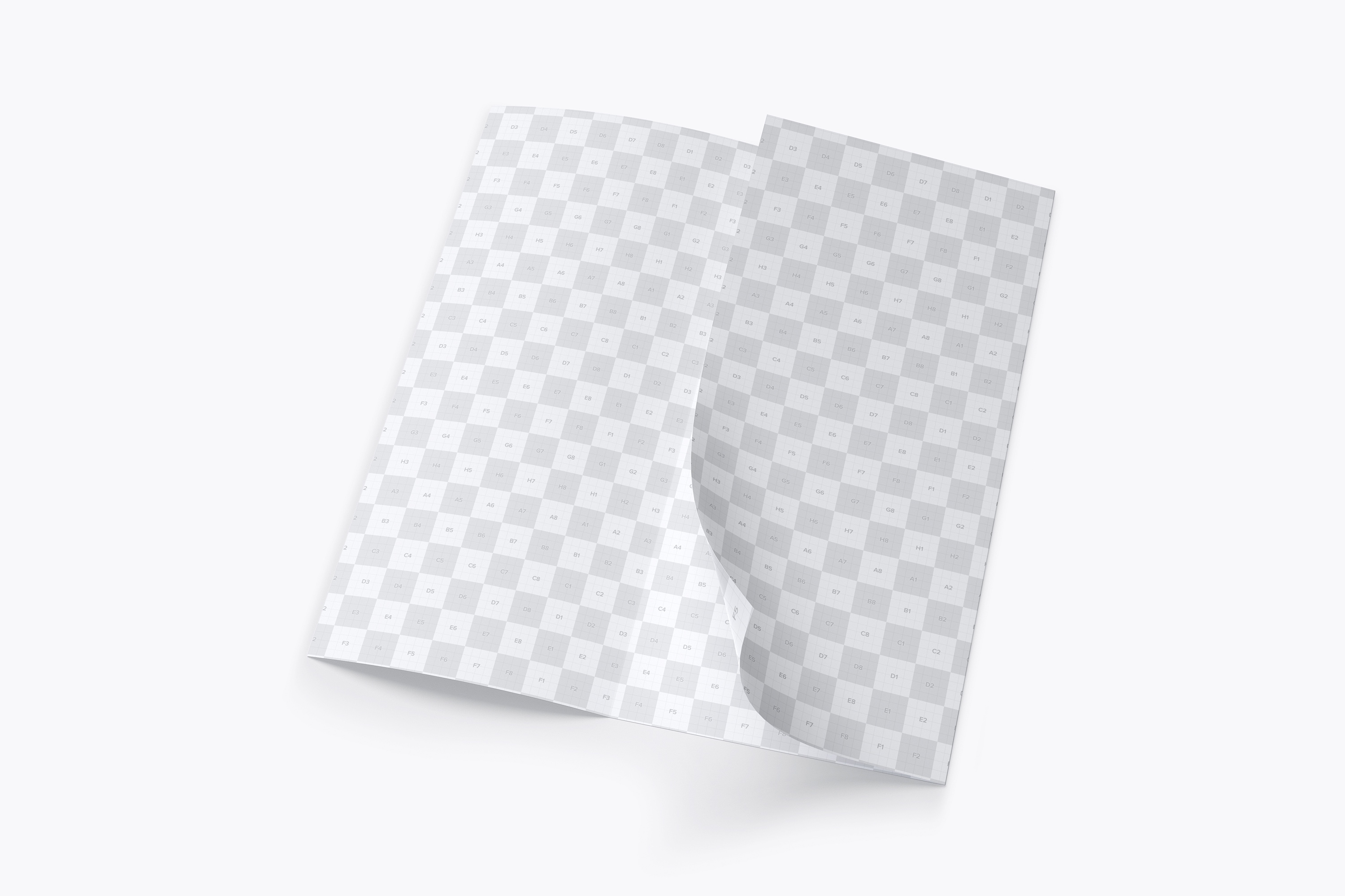 A4尺寸三折页设计传单/小册子设计样机04 A4 Trifold Brochure Mockup 04插图(2)