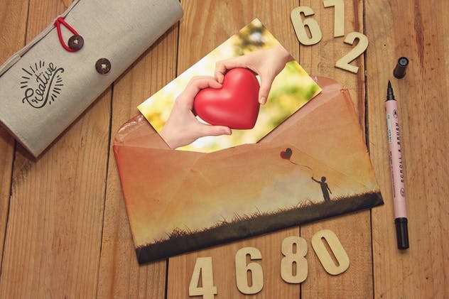 个性化信封邀请函设计样机模板 Personalized Invitation插图(2)