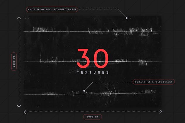 30款手工制作做旧风格黑色纸张材质纹理 Black Paper Textures插图(2)