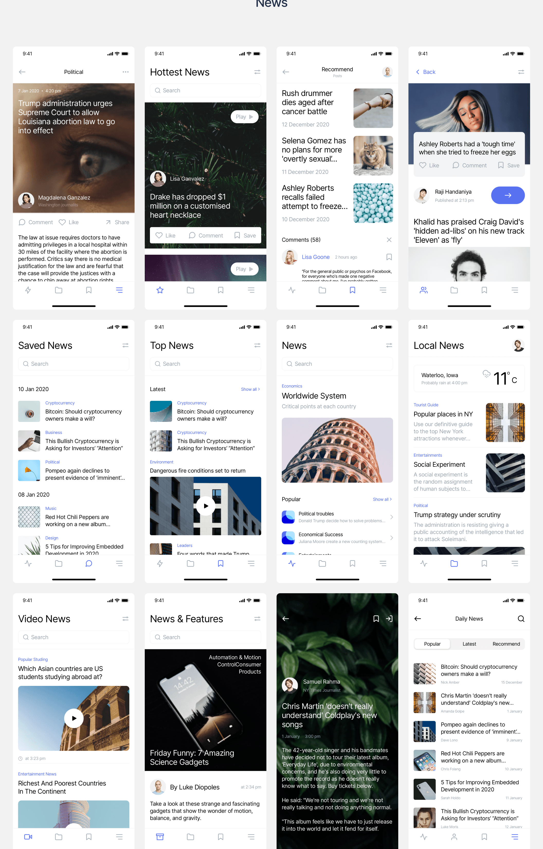 素材库下午茶:现代多用途的iOS应用程序App 设计素材库精选套件插图(5)