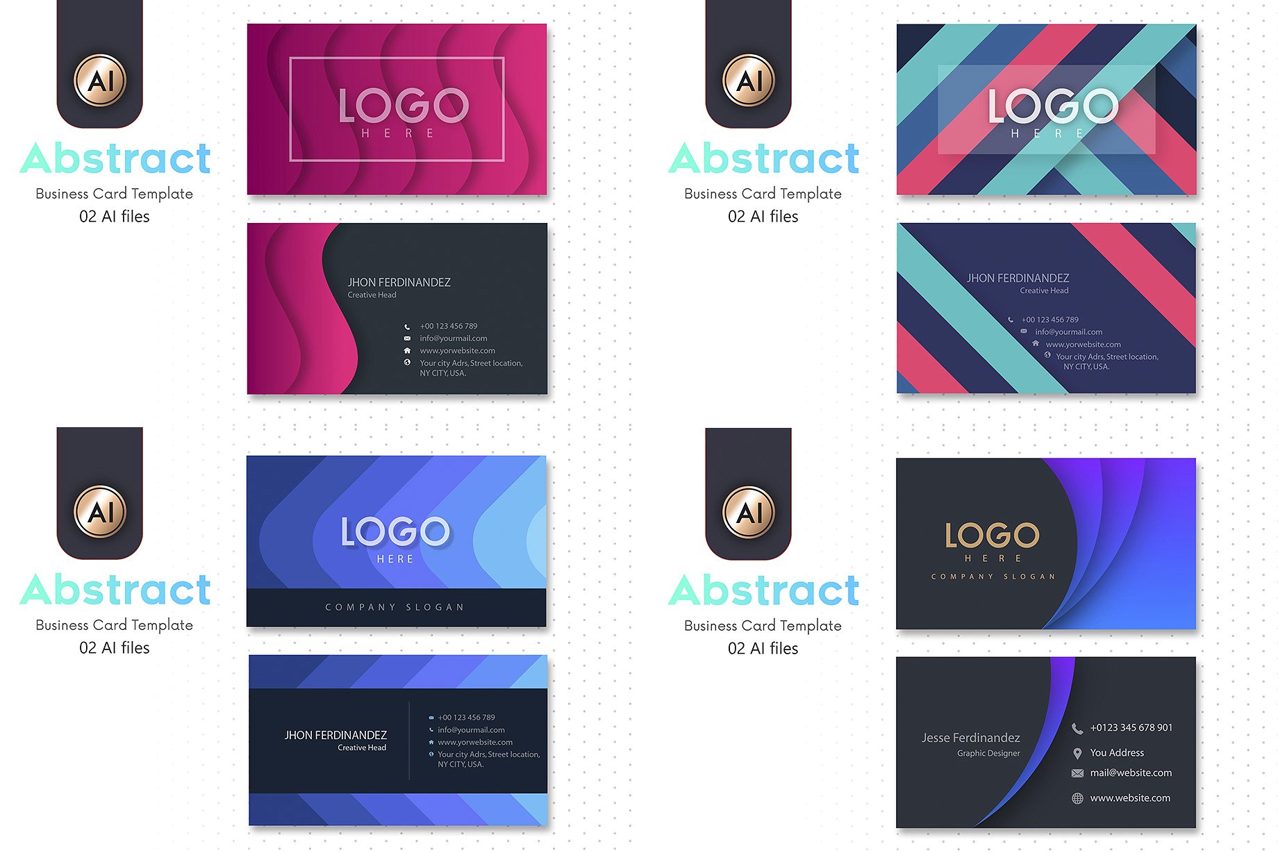 125个高品质的PSD和AI名片设计模板插图(4)