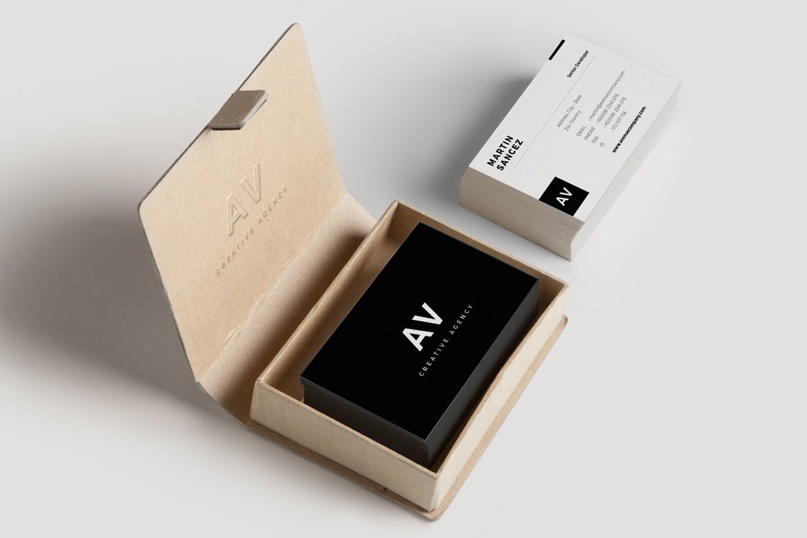 经典简约风企业名片设计模板下载 Business Card插图(1)