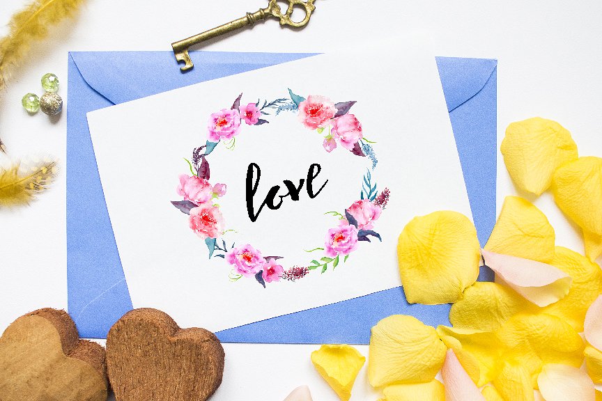 精美水彩牡丹花环插画 Watercolor Peony Wreath插图(3)