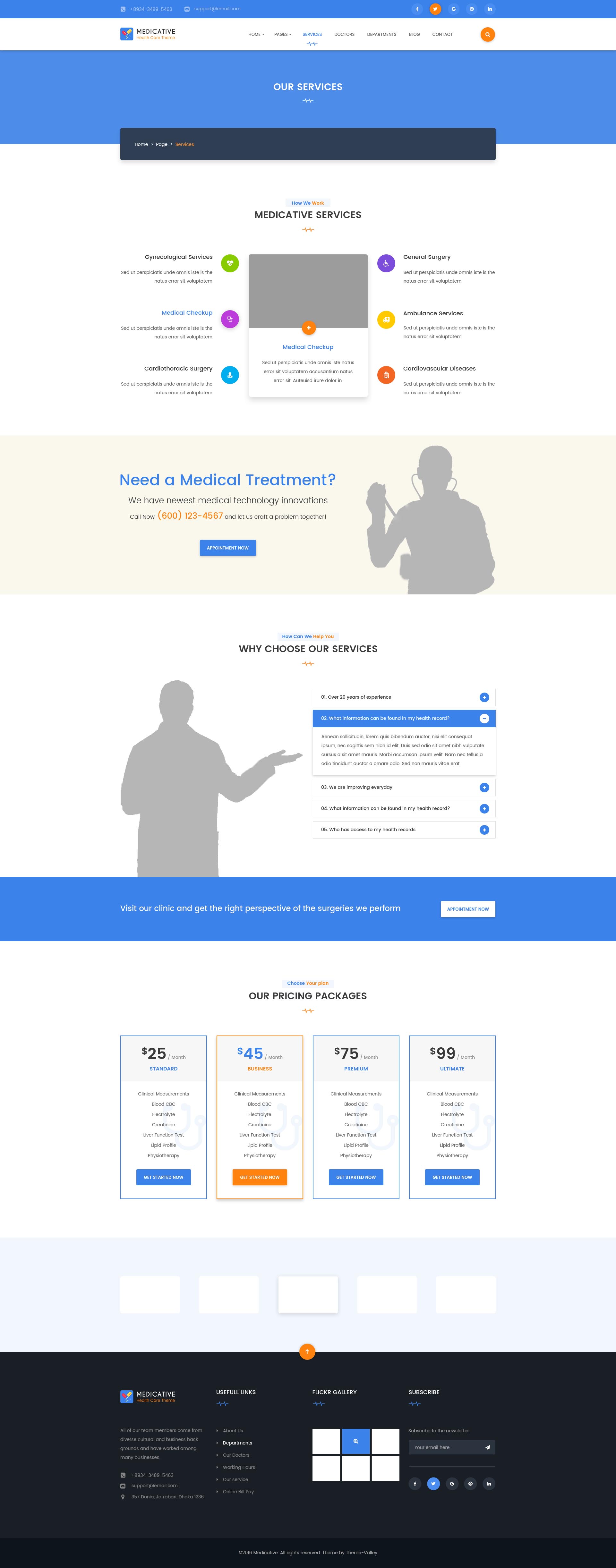 一套完美的医疗健康网站设计模板 Medical Website Template插图(3)