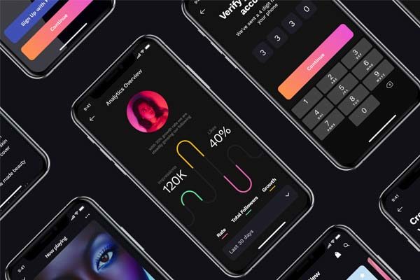 素材库下午茶：酷炫的音乐APP UI KIT套装下载