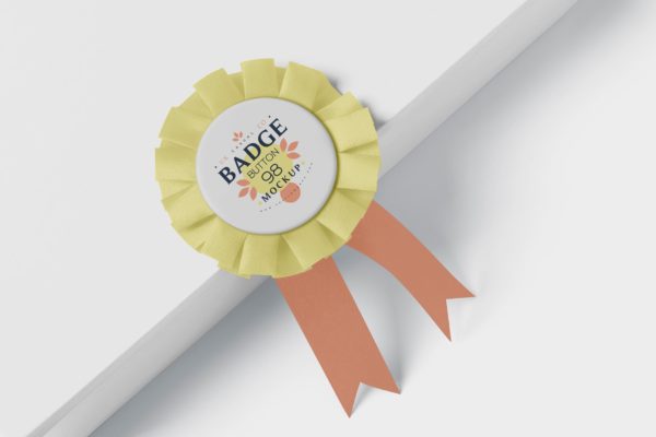 圆形徽章奖章设计图素材库精选模板 Badge Button Mock-Ups in round shape