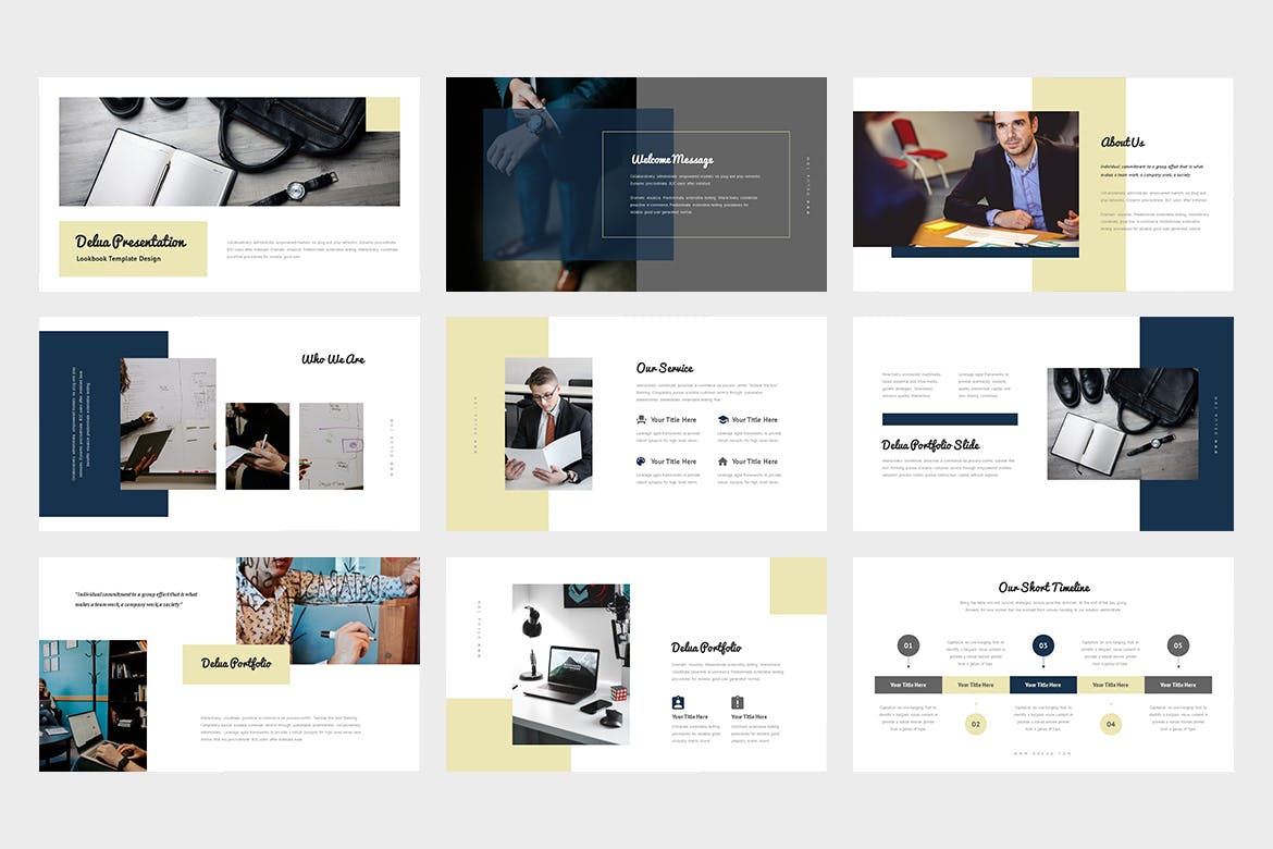 IT科技项目启动主题素材库精选PPT模板 Delua : Tech Startup Powerpoint插图(1)