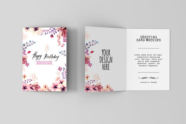 邀请函/贺卡印刷品样机V3 Invitation & Greeting Card Mockups v3插图(5)