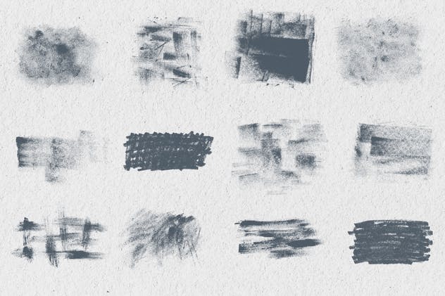 手工绘制粗糙笔刷无缝图案纹理 Hand Crafted Textures and Patterns插图(2)