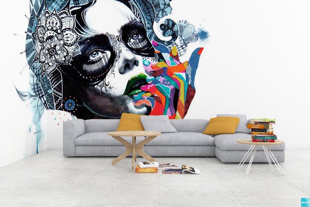 墙体艺术油画展览作品展示样机模板Vol.5 Art Wall Mockups Vol.5插图(7)