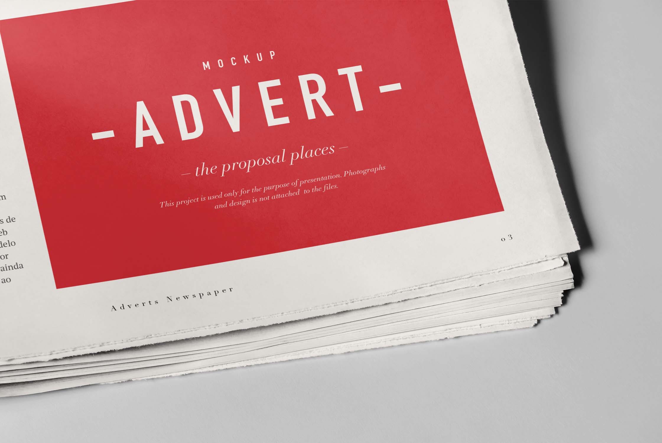 报纸广告印刷效果图样机模板 Newspaper Adverts Mock-up插图(5)