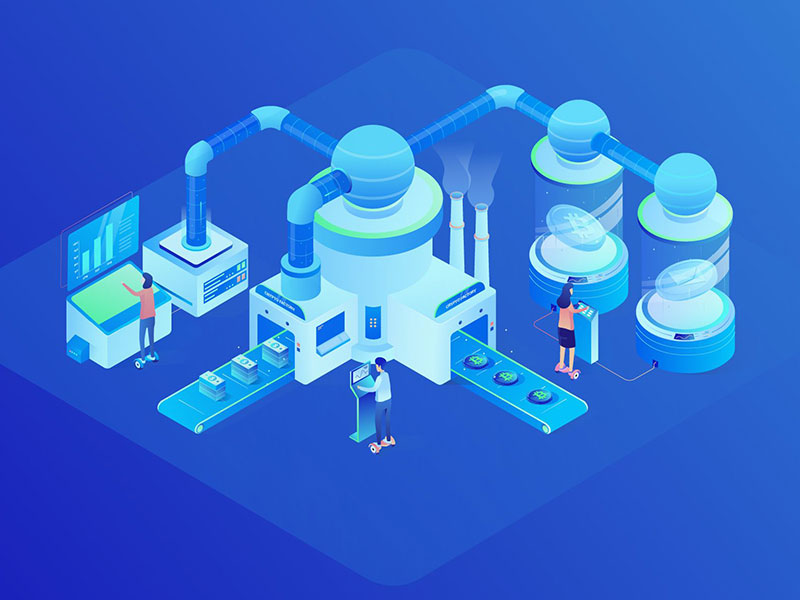 6 张数字货币与数据服务器插画素材之家精选sketch素材