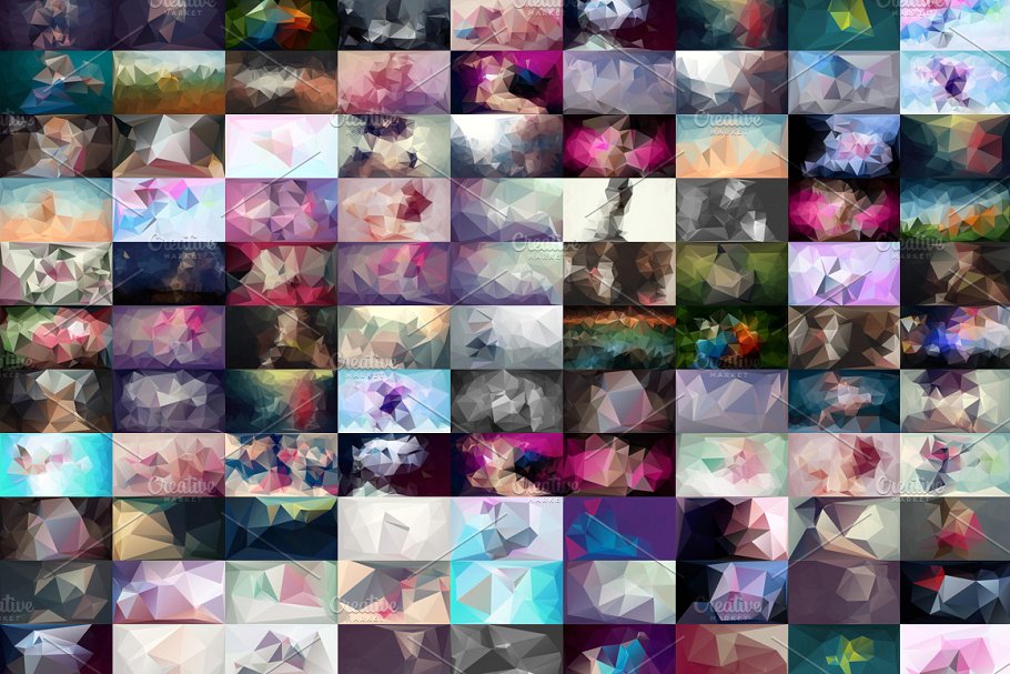 208款三角抽象图形背景 Triangulated – Abstract Backgrounds插图(4)