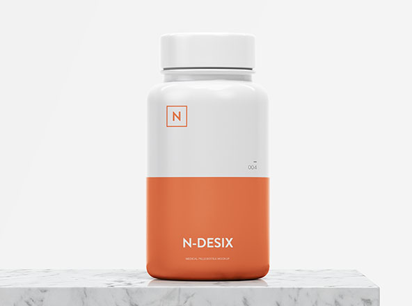 保健品/药瓶外观设计图样机模板 Pills Bottle Mockup