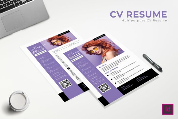 超级时装设计师个人素材库精选简历模板 Super Fashion CV Resume Template