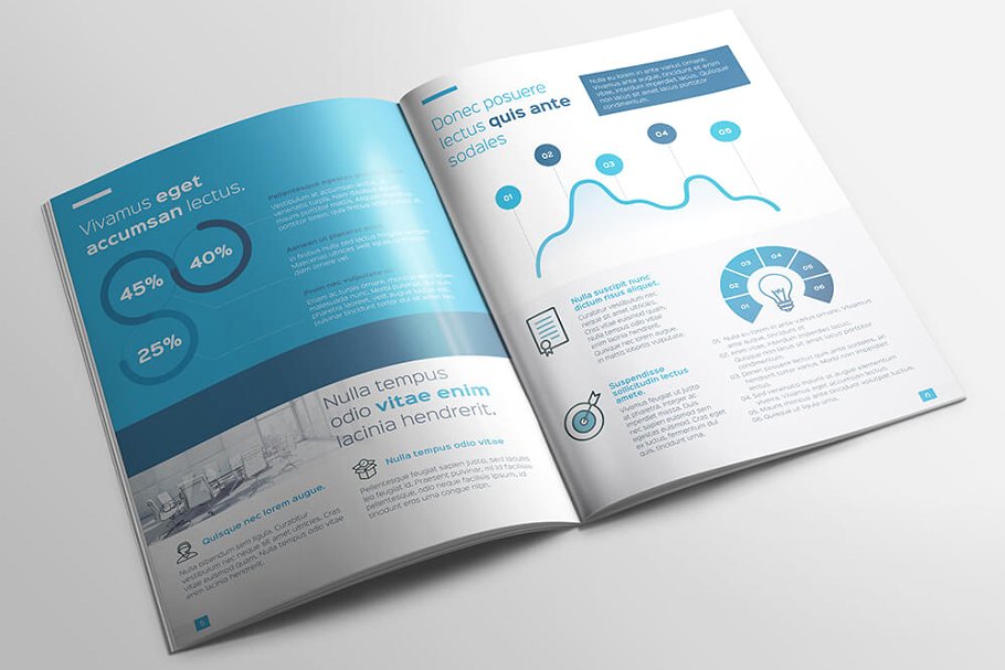 时尚多用途A4手册目录杂志设计模板插图(3)