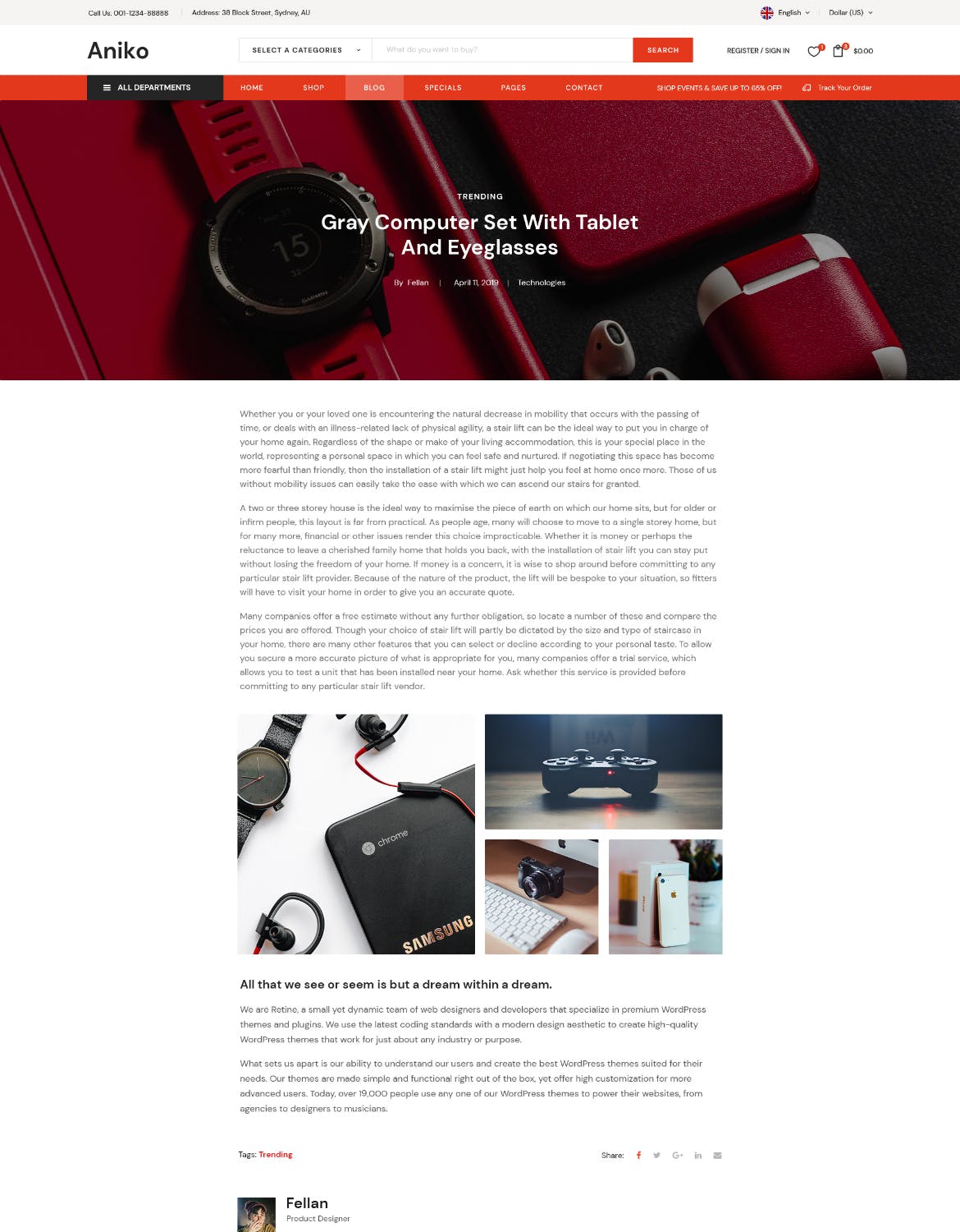 多用途数码电子网上商城设计PSD模板 Aniko | Multipurpose Electronics eCommerce PSD插图(14)