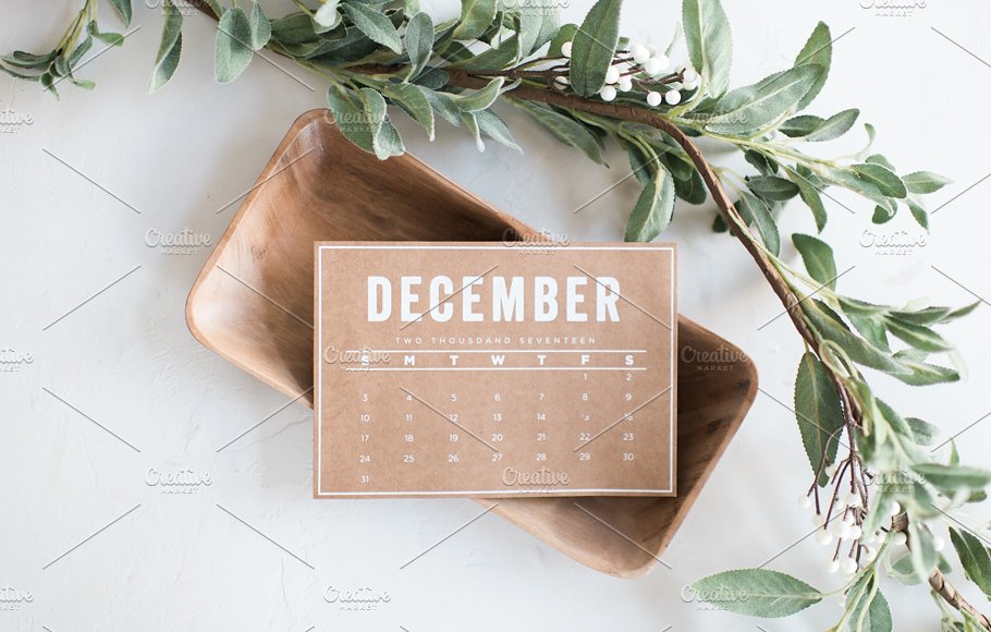 朴素圣诞主题场景样机背景 Farmhouse Christmas Stock Photos插图(4)