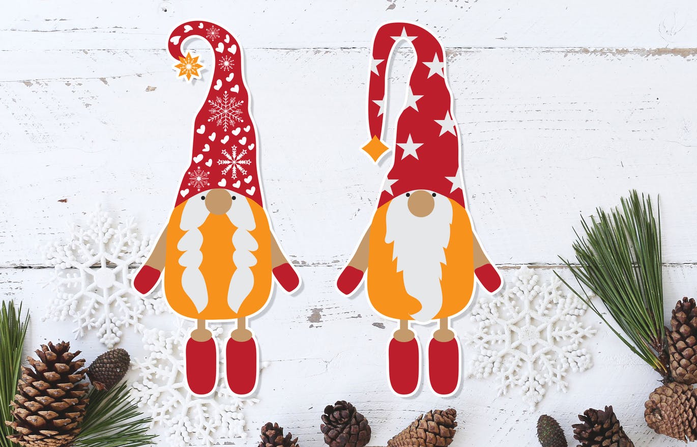 可爱的侏儒卡通形象矢量图形素材 Gnomes illustrations – vector pack插图(1)