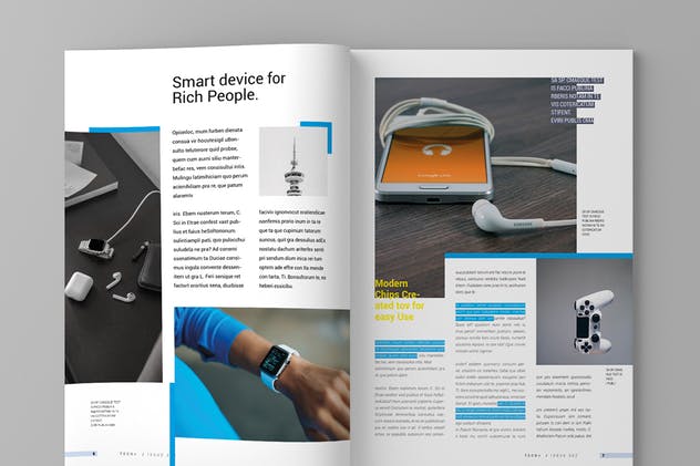 高科技VR产品展示产品目录设计模板v15 Magazine Template Vol. 15插图(4)