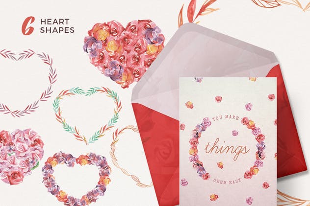 水彩手工设计花卉图案合集 Watercolor Handmade Design Bundle插图(8)