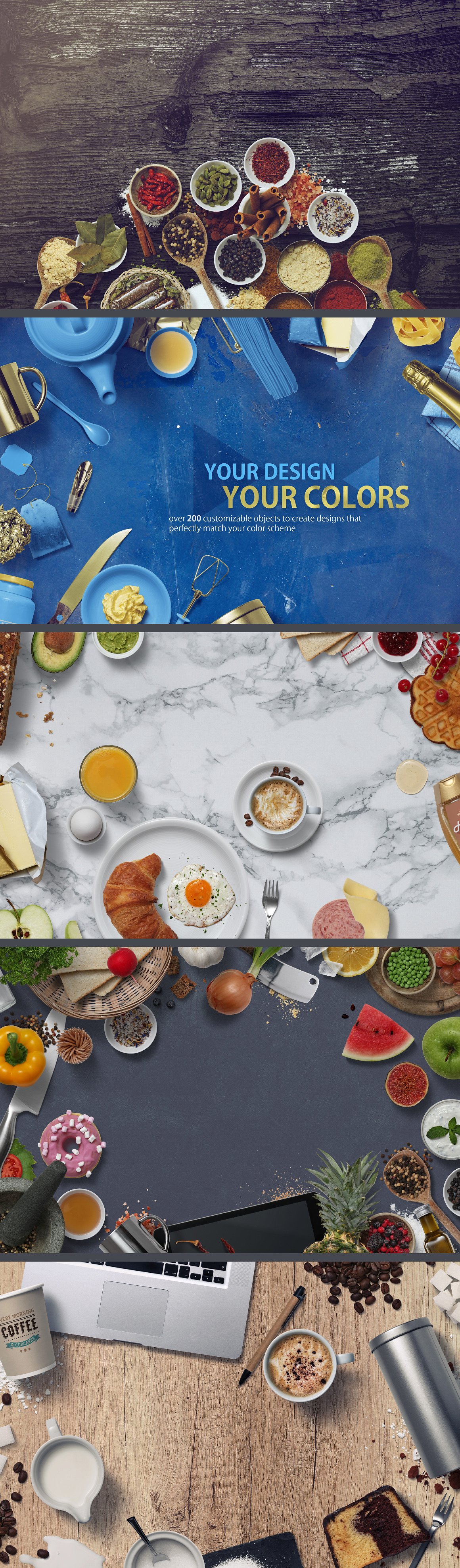 Kitchen Scene Generator–高品质的厨房场景样机下载 9.42 GB[psd,png]插图(7)