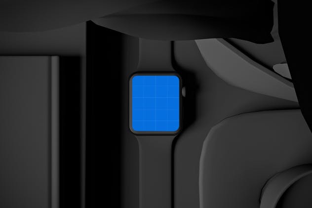 时尚深色Apple智能手表样机模板 Dark Apple watch插图(10)
