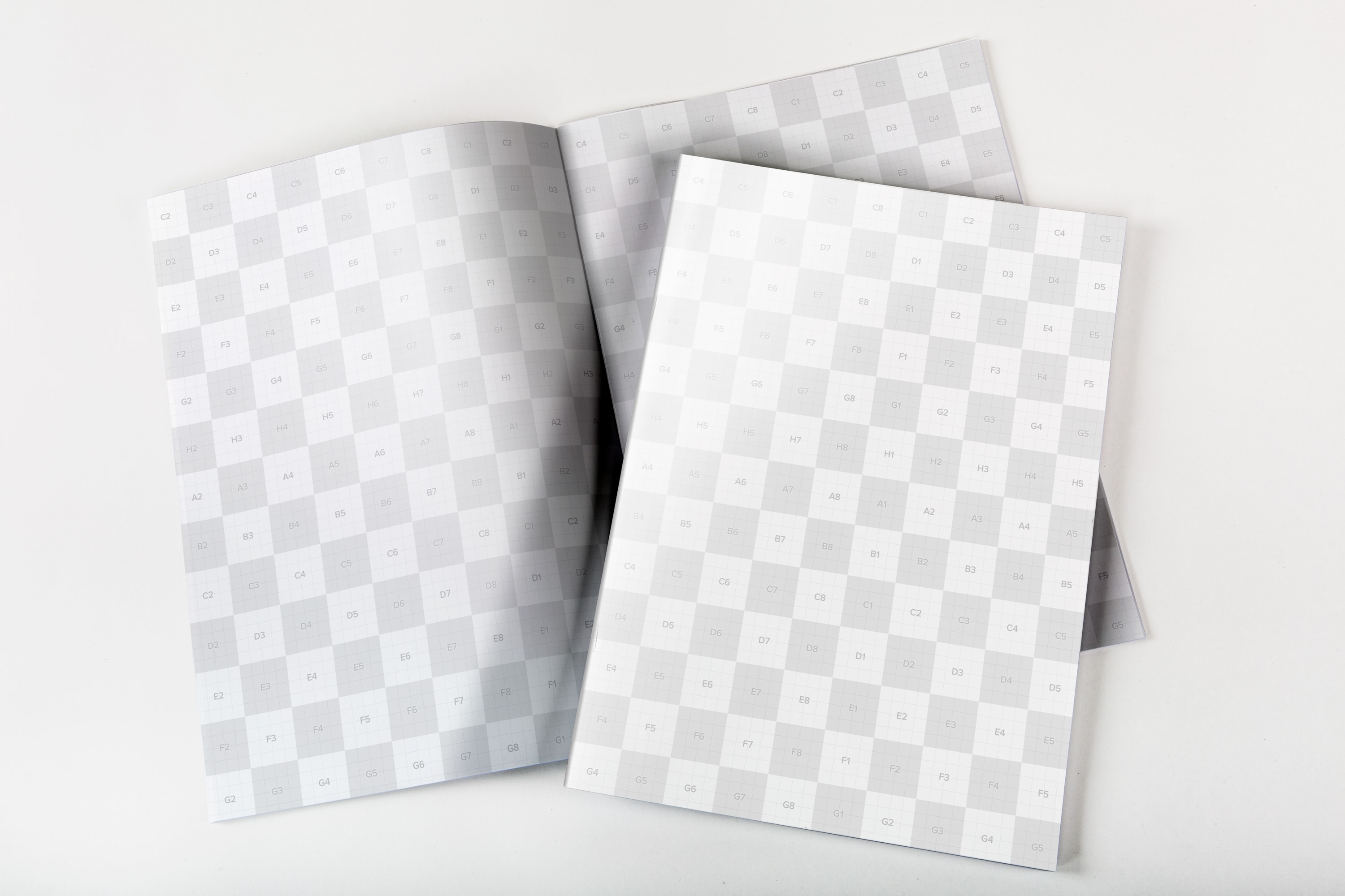 企业画册产品手册封面&内页设计预览样机 Letter Booklet Cover & Spread Mockup插图(1)