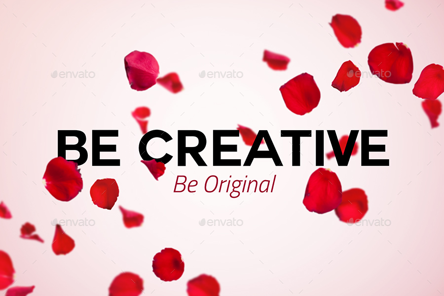 可编辑文本玫瑰花瓣背景素材 4 Rose Petals Backgrounds with Editable Text插图(3)