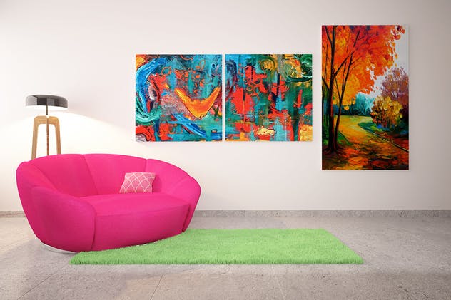 室内油画作品展示样机模板Vol.4 Picture Art Mockup [Vol 4]插图(2)