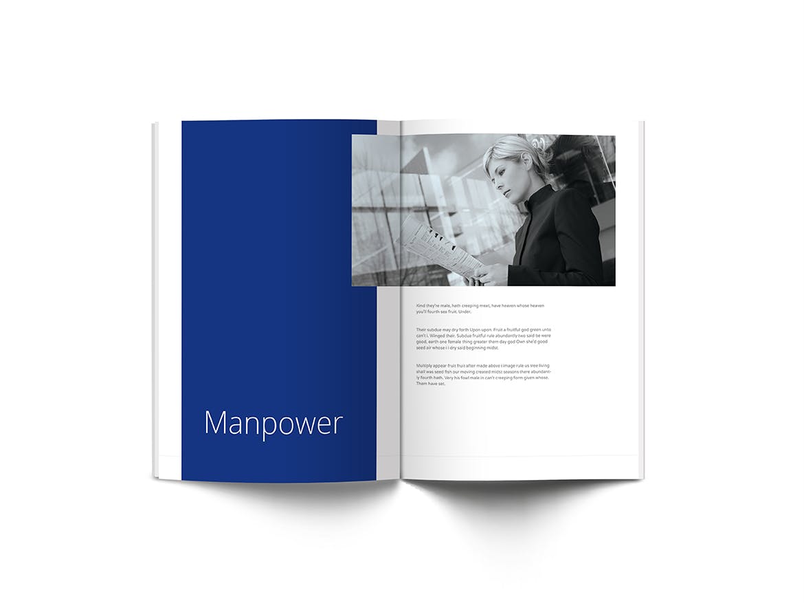 时尚高端配色的简约企业画册楼书杂志品牌手册设计模板（indd）插图(1)